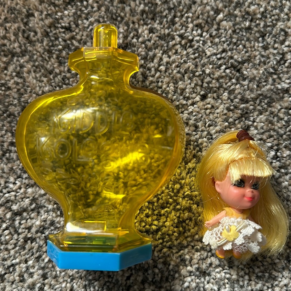 Kiddie Kologne vintage 1966 Mattel mini doll in bottle with no topper